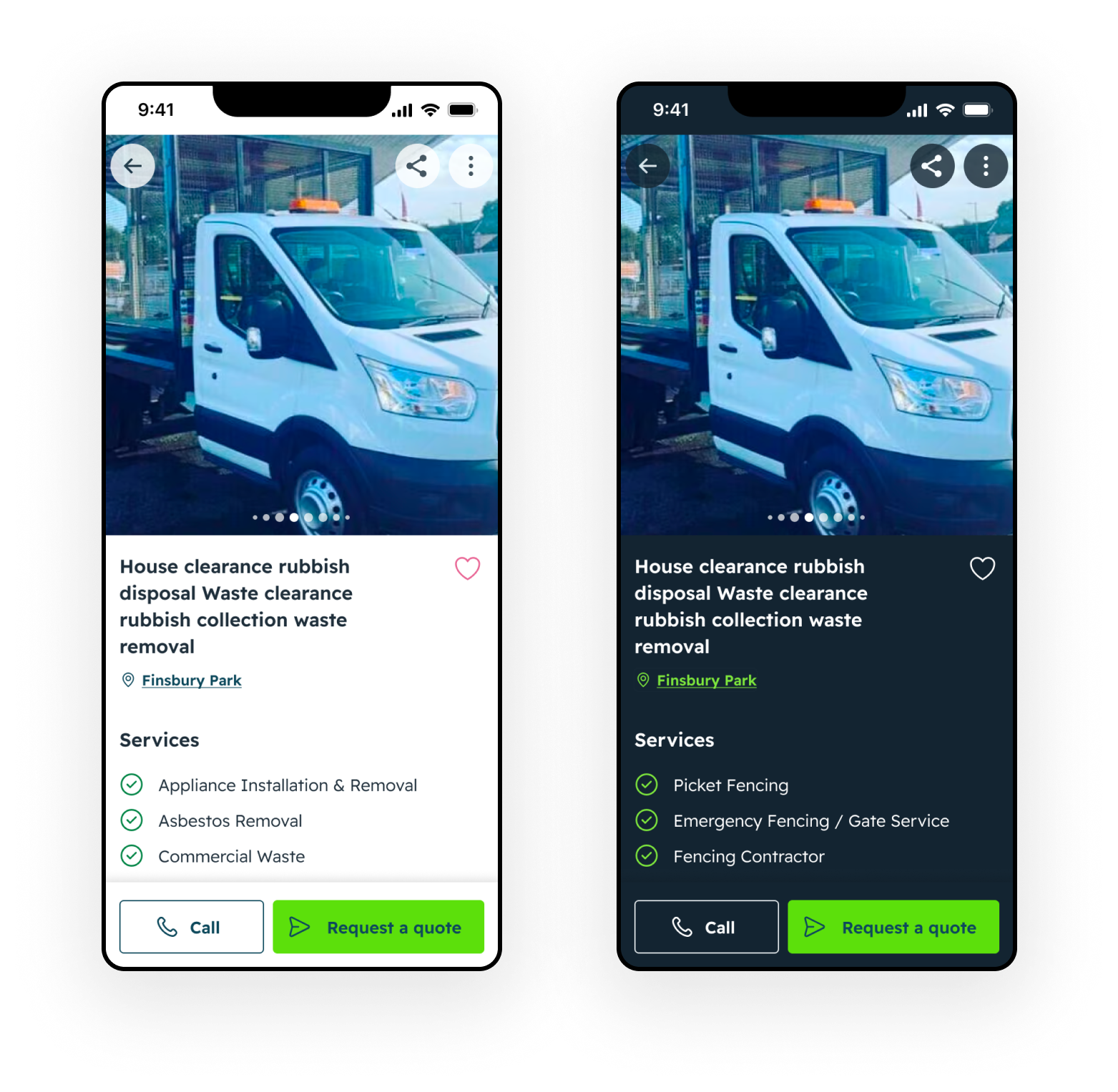 Buyer journey flow showing the complete process from service discovery to provider selection